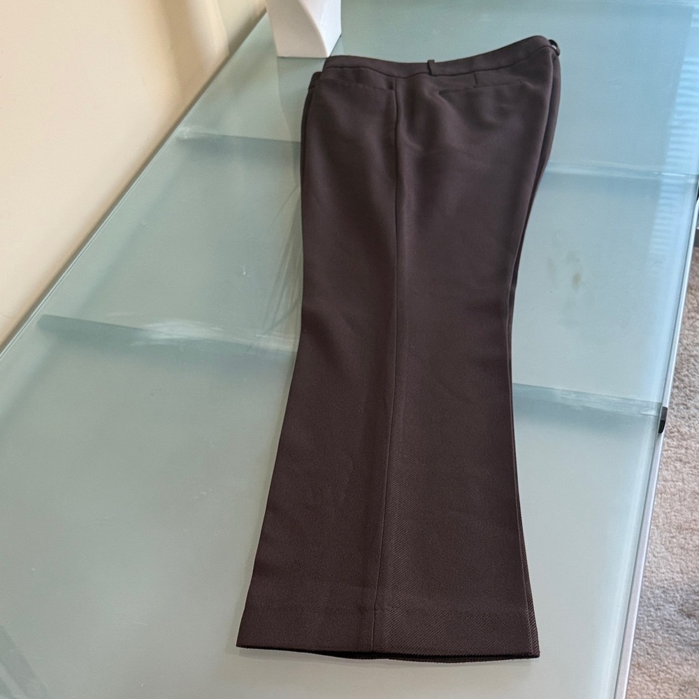 Tahari Pants Tahari Chocolate Brown Bootcut Dress Pants with Stretch Size 14